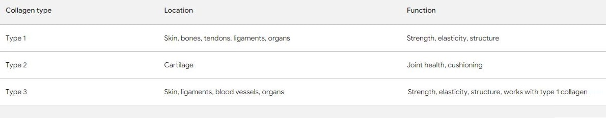 collagen types